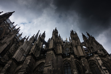 cologne cathedral against the sky in germany