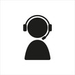 call center operator wearing headset icon