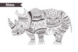 Rhino. vector isolated illustration
