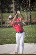 © .shock - golfer hitting a sand bunker shot