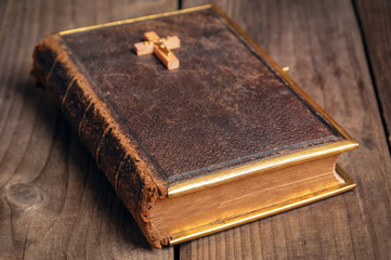 old closed Bible
