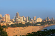 MUMBAI, INDIA - DECEMBER 6, 2015: Juhu Beach In Mumbai Is Home To Many Bollywood Celebrities Referred As "Beverly Hills Of Bollywood" , On December 6, 2015 In South Mumbai, India.