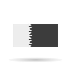 Wall Mural - Qatar flag icon official right proportions, vector illustration