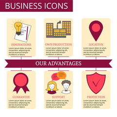 Poster - Vector infographics tablets. Template for presentation. Business infographic concept with 6 options, parts.
