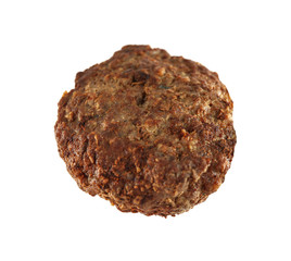 Poster - Burger patty on white background