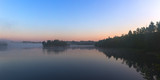 Fototapeta Na ścianę - morning landscape on lake