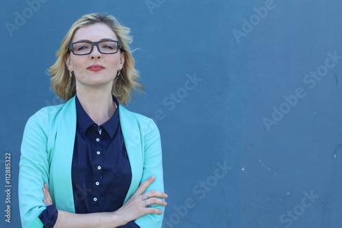 Fotografie, Obraz Successful businesswoman in suit with arrogant expression