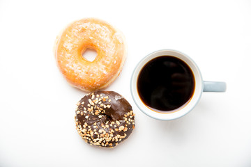 Canvas Print - coffee and doughnut