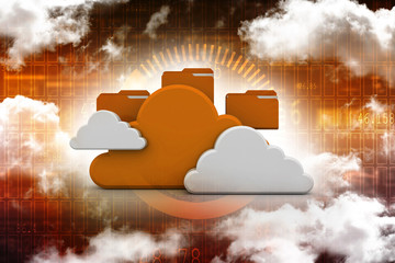 Poster - 3d rendering cloud archive illustration