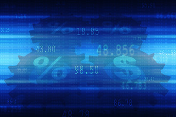 Poster - 2D Digital Abstract Business Networking background