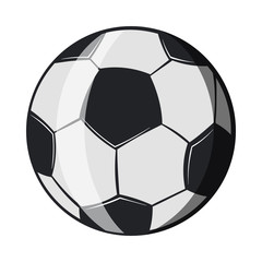 Poster - Soccer ball icon, cartoon style