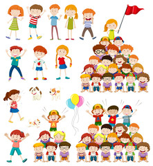 Wall Mural - Children and human pyramid