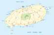 road map of the South Korean island Jeju