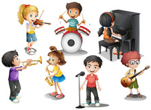 Kids Playing Different Instruments