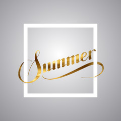 Wall Mural - Summer retro label