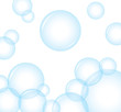 Vector of Blue soap bubbles for background 