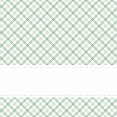 Poster - checkered table cloth pattern with banner