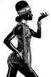 © Lindsay Adler - Side view of woman wearing tribal outfit