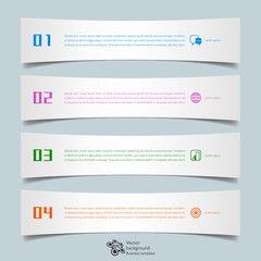 Wall Mural - banner & label design #white paper graphic