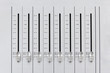 top view closeup of decibel level slider buttons in their idle position