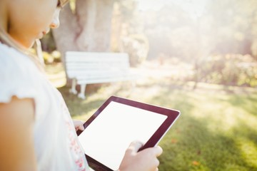 Poster - Kid using technology during a sunny day