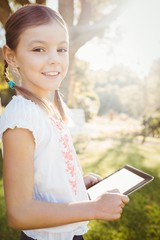Poster - Kid using technology during a sunny day