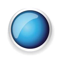 Poster - Blue shiny button with metallic elements