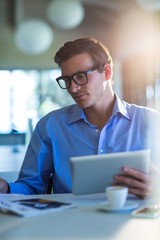 Poster - Man using digital tablet