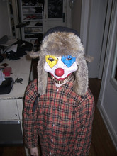 Kid With Scary Clown Mask.
