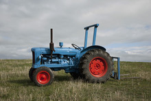 A Tractor In A Field