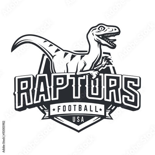 Cuadros en Lienzo Raptor sport logo mascot design