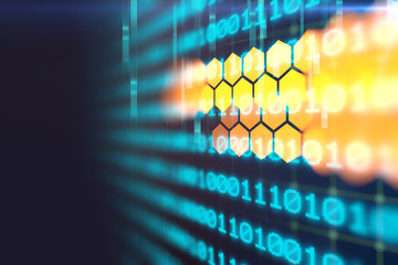 digital code number abstract technology background