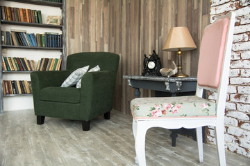 Wall Mural - Interior of the cabinet with a chair