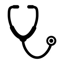 Stethoscope Icon Vector Symbol For Medical Doctor And Physician In A Glyph Pictogram Illustration