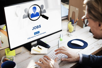 Wall Mural - Jobs Career Employing Hiring Occupation Activity Concept