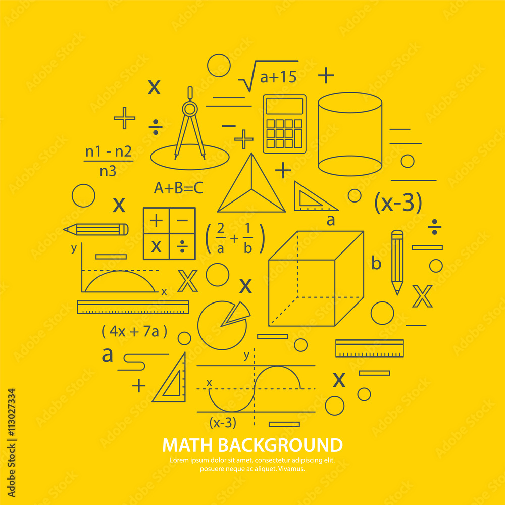 math icon background - obrazy, fototapety, plakaty 
