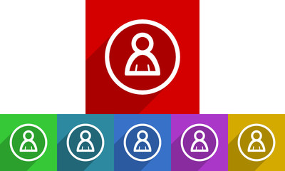 Poster - Flat design person vector icon set