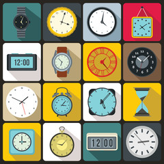 Poster - Time and Clock icons set