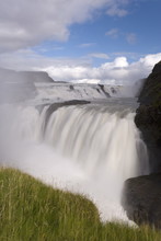 Gullfoss, Iceland's Most Famous Waterfall Tumbles 32m Into A Steep Sided Canyon, Golden Circle, Iceland