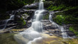 Monta-Than waterfall in Doi Suthep-Pui National Park, Chiang Mai, Thailand (In dark tone)