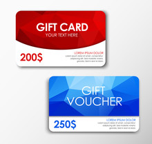 Polygonal Gift Card And Voucher