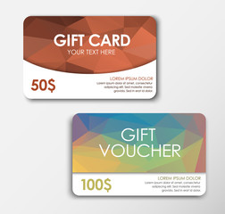 Poster - Polygonal gift card and voucher