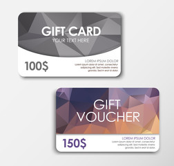 Poster - Polygonal gift card and voucher