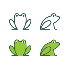 Wall Mural - Frog icon logo