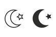 © lovemask - Moon star - vector icon.