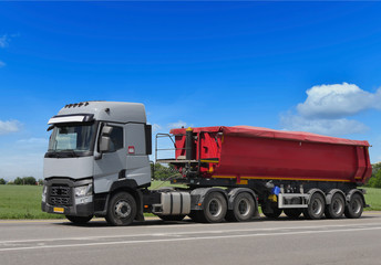 Wall Mural - cargo truck on road