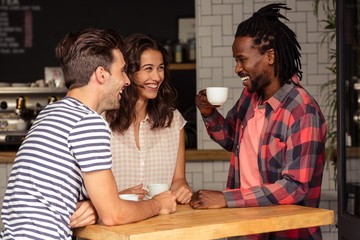 Poster - Friends talking together and smiling