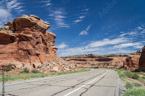Fotografie, Obraz Driving along Grand Mesa near Colorado National Monument at Grand Junction, Colo