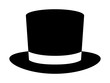 Magic top hat or high hat flat icon for apps and websites