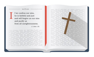 Poster - Bible quotes about confessing our sins and God's forgiveness